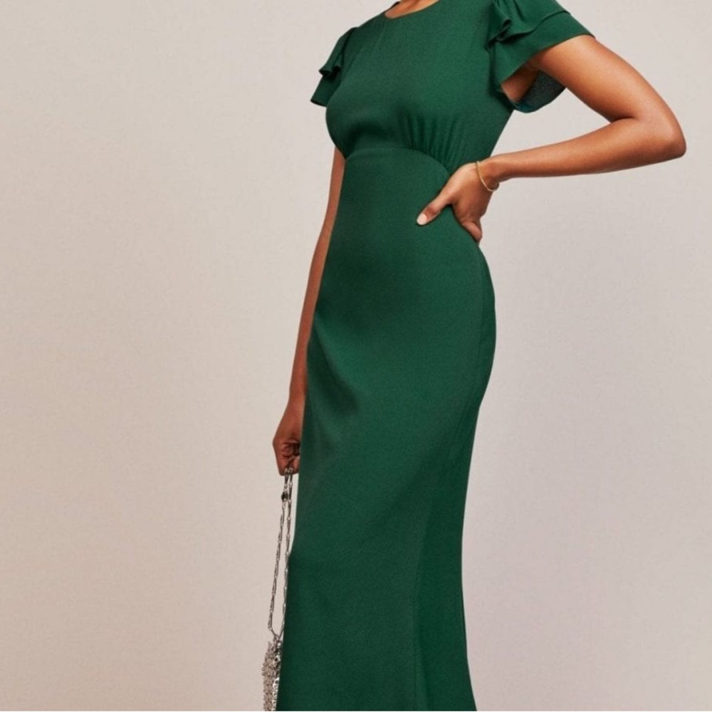 Reformation Romina emerald green Dress - NWT - Sz 0